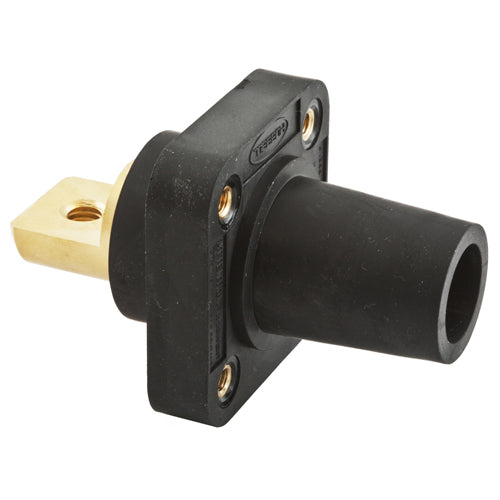 Hubbell HBLFRBBK, Series 16 Single Pole, Female Receptacle, Bus Bar, Through Hole Mounting, 300/400A 600V AC/DC, Black