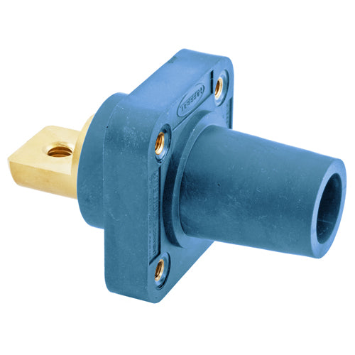 Hubbell HBLFRBBL, Series 16 Single Pole, Female Receptacle, Bus Bar, Through Hole Mounting, 300/400A 600V AC/DC, Blue