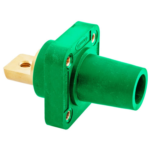 Hubbell HBLFRBGN, Series 16 Single Pole, Female Receptacle, Bus Bar, Through Hole Mounting, 300/400A 600V AC/DC, Green