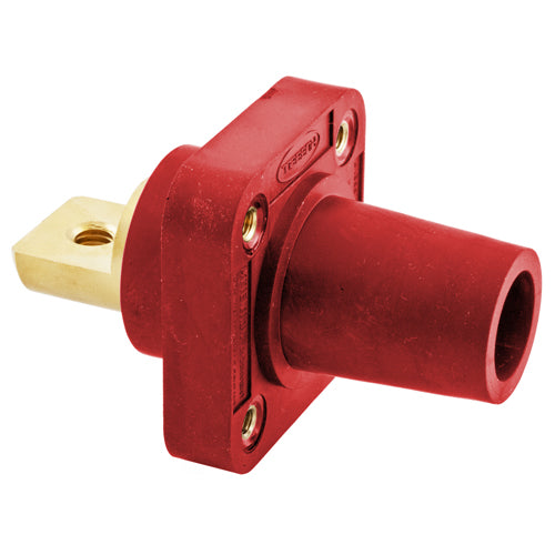 Hubbell HBLFRBR, Series 16 Single Pole, Female Receptacle, Bus Bar, Through Hole Mounting, 300/400A 600V AC/DC, Red