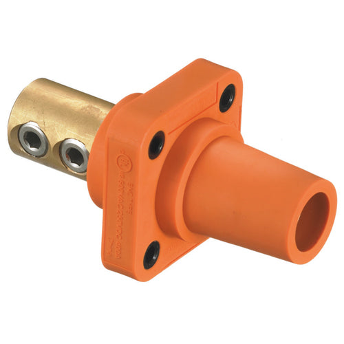 Hubbell HBLFRO, Series 16 Single Pole, Female Receptacle, Double Set Screw, Through Hole Mounting, 300/400A 600V AC/DC, Orange