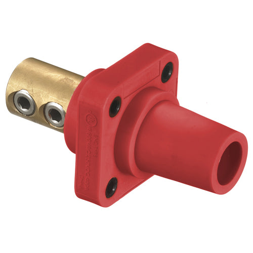 Hubbell HBLFRR, Series 16 Single Pole, Female Receptacle, Double Set Screw, Through Hole Mounting, 300/400A 600V AC/DC, Red