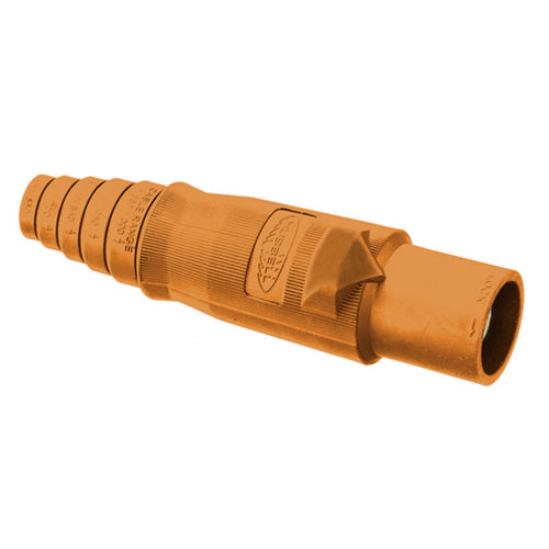 Hubbell HBLMBO, Replacement Body for Series 16 Single Pole Male Plug, Orange