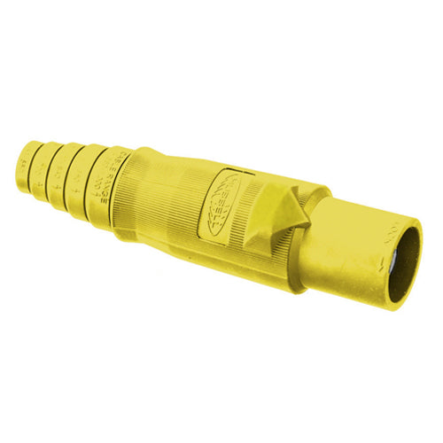 Hubbell HBLMBY, Replacement Body for Series 16 Single Pole Male Plug, Yellow