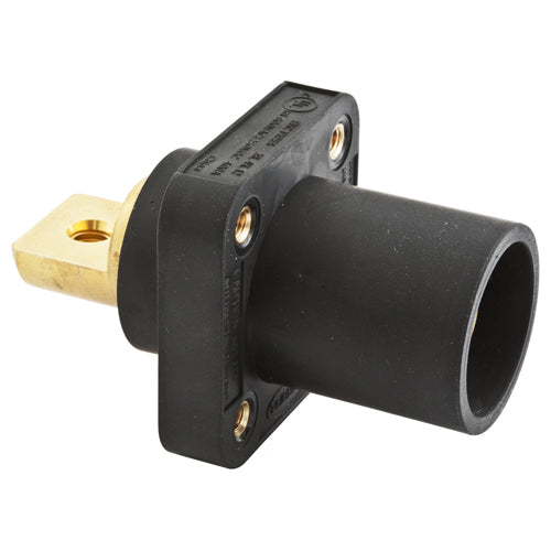 Hubbell HBLMRBBK, Series 16 Single Pole, Male Receptacle, Bus Bar, Through Hole Mounting, 300/400A 600V AC/DC, Black