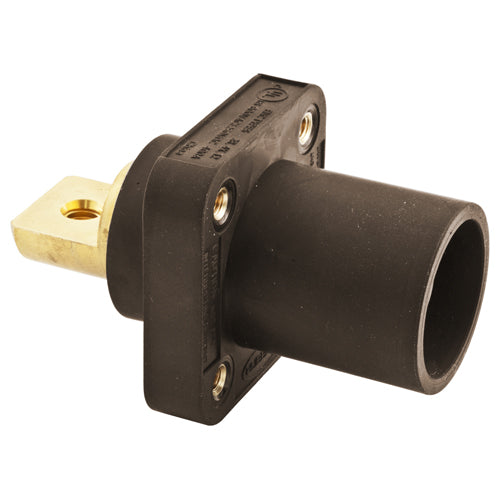 Hubbell HBLMRBBN, Series 16 Single Pole, Male Receptacle, Bus Bar, Through Hole Mounting, 300/400A 600V AC/DC, Brown