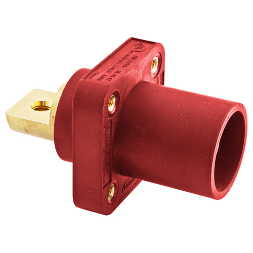 Hubbell HBLMRBR, Series 16 Single Pole, Male Receptacle, Bus Bar, Through Hole Mounting, 300/400A 600V AC/DC, Red