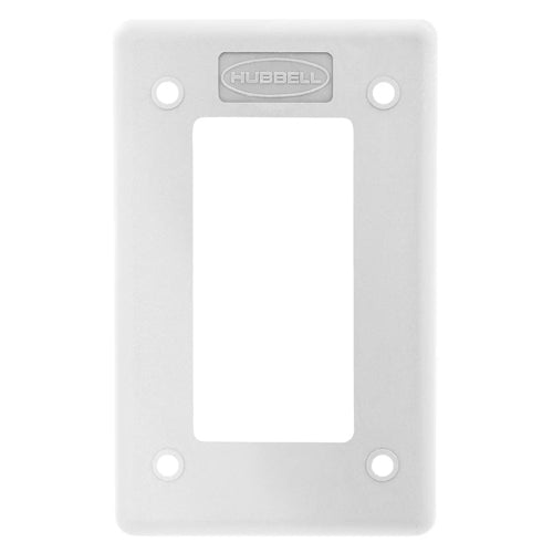 Hubbell HBLP26FSL, White Rectangular Opening Non-Metallic FS Cover Plate