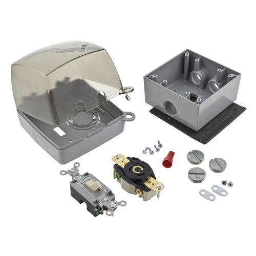 Hubbell HBLPKL520, Pool Pump Receptacle Kit, Gray