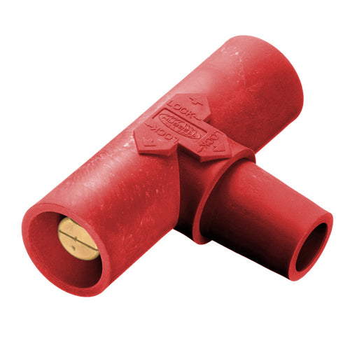 Hubbell HBLPTR, Series 16 Single Pole, Paralleling Tee (Female-Male-Male), 300/400A 600V AC/DC, Red