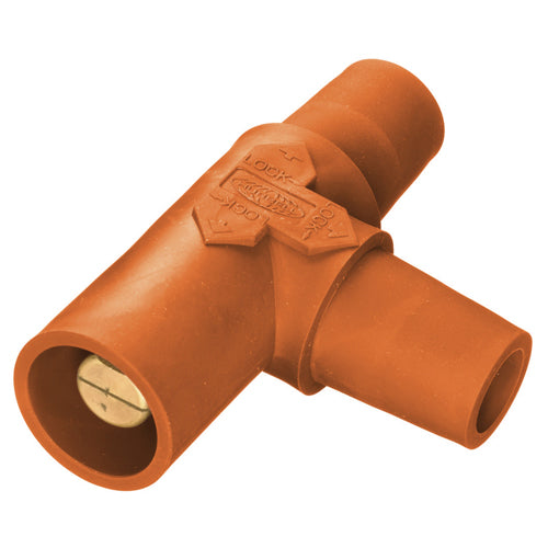 Hubbell HBLTO, Series 16 Single Pole, Tapping Tee (Female-Female-Male), 300/400A 600V AC/DC, Orange