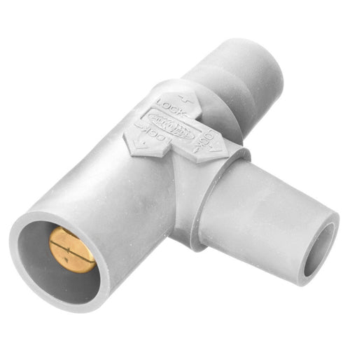 Hubbell HBLTW, Series 16 Single Pole, Tapping Tee (Female-Female-Male), 300/400A 600V AC/DC, White