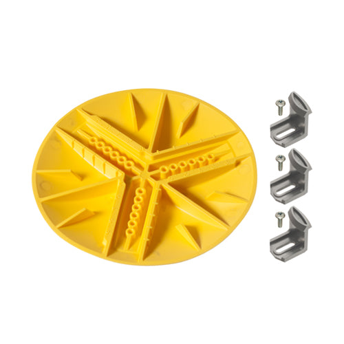 Arlington HC1762, Non-Metallic Hole Cover Kit, Fits 1-3/4" to 6-1/4" Hole, Yellow, Paintable