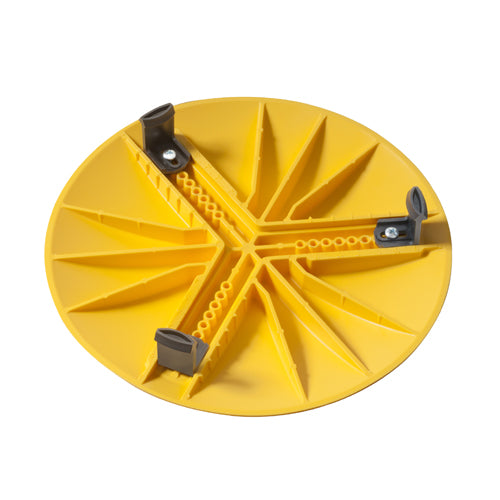 Arlington HC3792, Non-Metallic Hole Cover Kit, Fits 3-3/4" to 9-1/4" Hole, Yellow, Paintable