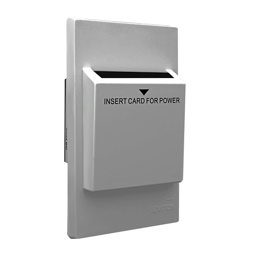 Leviton HKSWP-G, Hospitality Key Card Switch Faceplate, Gray, Title 24 compliant, ASHRAE 90.1 Compliant