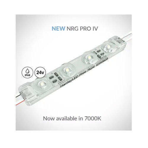 HanleyLED HLED-PN4-7K24, NRG Series IV, PN4, 24V, Pure White (7000K), 244 lm/module, 1.44 W/Mod, 170 lm/W, 40 Mods per Bag