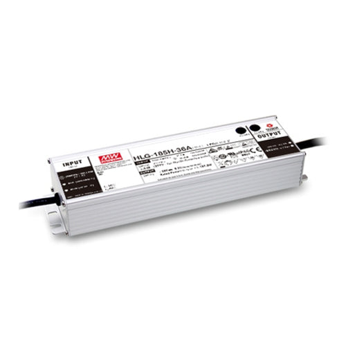 Mean Well HLG-185H-48, 185W Constant Voltage + Constant Current LED Driver, 90-305VAC/127-431VDC Input, 48Vdc Output, 3.9Amps