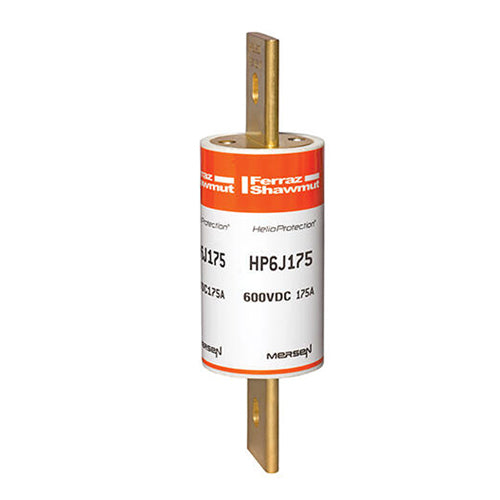 Mersen HP6J175, 600VDC Class J Photovoltaic Fuse, 175A, With Blade For Clip or Bolted