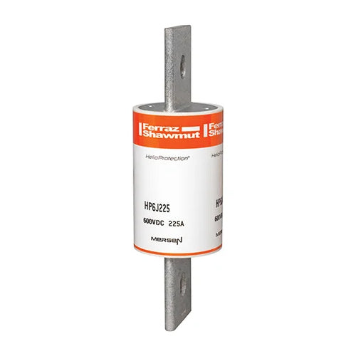Mersen HP6J225, 600VDC Class J Photovoltaic Fuse, 225A, With Blade For Clip or Bolted