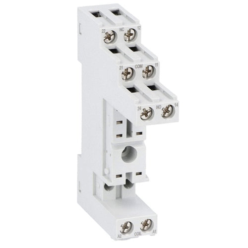 Lovato HR5XS21, Sockets for Relays, Screw Terminals, Fitting on DIN rail or Screws, Contact Terminals All on Upper Side