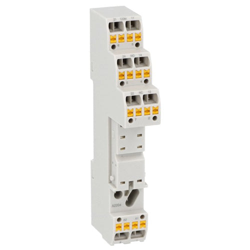 Lovato HR5XS21S, Sockets for Relays, Spring Terminals, Fitting on DIN rail or Screws, Push-In Technology