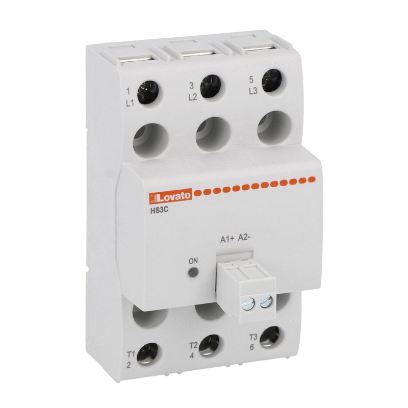 Lovato HS3C6NV050D024, Solid State Relay without Heatsink, Three-Phase (3 Controlled), 50A, 4...32VDC, Screw Terminals