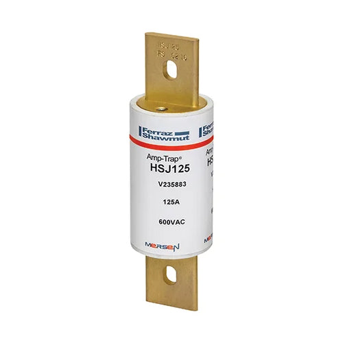 Mersen HSJ125, Class J HSJ High-Speed Fuse, 600VAC/500VDC, 125A, Blade Type