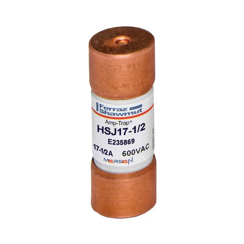 Mersen HSJ17-1/2, Class J HSJ High-Speed Fuse, 600VAC/500VDC, 17.5A, Ferrule Type
