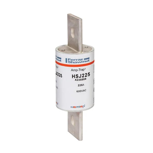 Mersen HSJ225, Class J HSJ High-Speed Fuse, 600VAC/500VDC, 225A, Blade Type