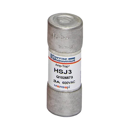 Mersen HSJ3, Class J HSJ High-Speed Fuse, 600VAC/500VDC, 3A, Ferrule Type