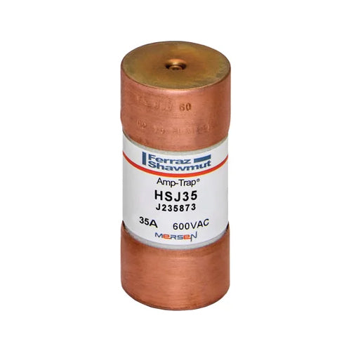 Mersen HSJ35, Class J HSJ High-Speed Fuse, 600VAC/500VDC, 35A, Ferrule Type