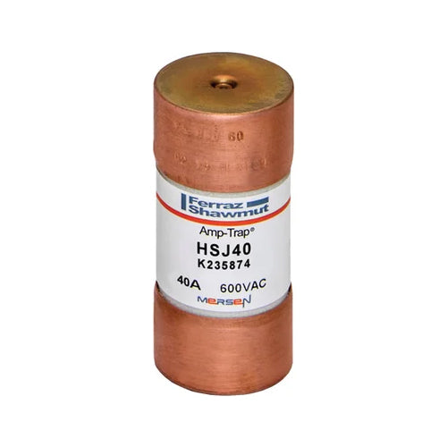 Mersen HSJ40, Class J HSJ High-Speed Fuse, 600VAC/500VDC, 40A, Ferrule Type