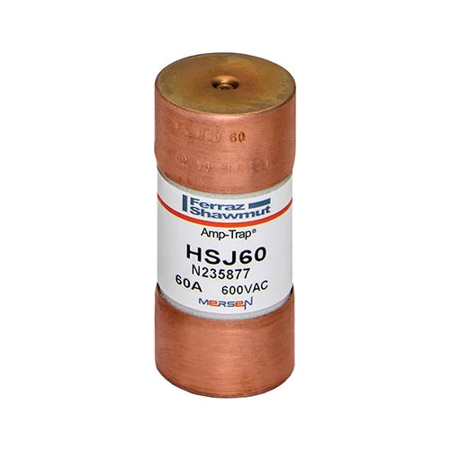 Mersen HSJ60, Class J HSJ High-Speed Fuse, 600VAC/500VDC, 60A, Ferrule Type