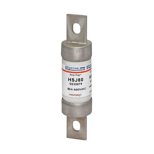 Mersen HSJ80, Class J HSJ High-Speed Fuse, 600VAC/500VDC, 80A, Blade Type