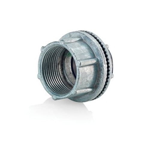 Leviton HUB-114, 1-1/4'' Watertight Conduit Hub, Die-Cast Zinc, For Use with IMC (Intermediate Metal Conduit) or Rigid Conduit, Threaded Connection Type