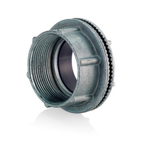 Leviton HUB-200, 2'' Watertight Conduit Hub, Die-Cast Zinc, For Use with IMC (Intermediate Metal Conduit) or Rigid Conduit, Threaded Connection Type
