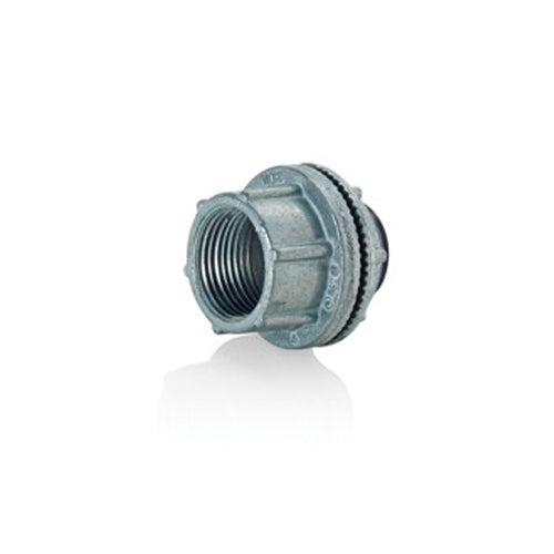 Leviton HUB-34, 3/4'' Watertight Conduit Hub, Die-Cast Zinc, For Use with IMC (Intermediate Metal Conduit) or Rigid Conduit, Threaded Connection Type