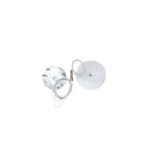Votatec Hanging Wire/WH, canopy+ 2 meter pole + plate Suitable for FMS Flushmounts, White