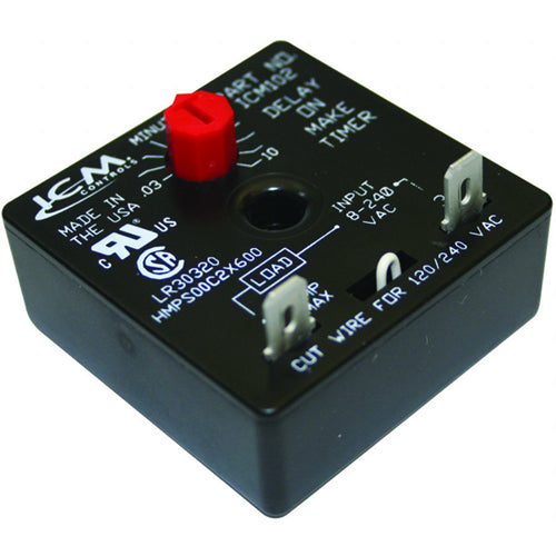 Alltemp 24-ICM102, Delay on Make Timer, 18-240 VAC, 50/60 Hz, Adjustable Delay 0.03-10 Minutes