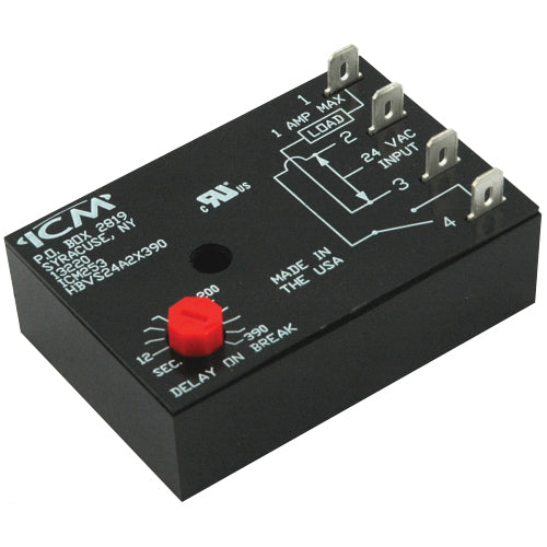 Alltemp 24-ICM253B, Fan Blower Control, Post Purge, Off Delay Timer (12-390 Seconds), 18-30 VAC