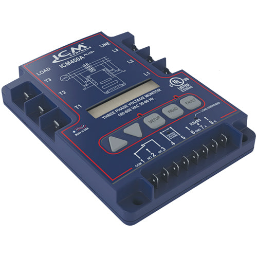 Alltemp 24-ICM450A-PLUS, Motor Protection Control, Programmable 3-Phase Line Voltage Monitor, Modbus RS485 Communications, Real Time Clock, Date and Time Stamped Events