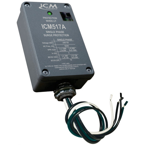 Alltemp 24-ICM517A, Single Phase Surge Protection Device, 120/240 VAC, 50/60 Hz, Nema Type 3R Metal Enclosure