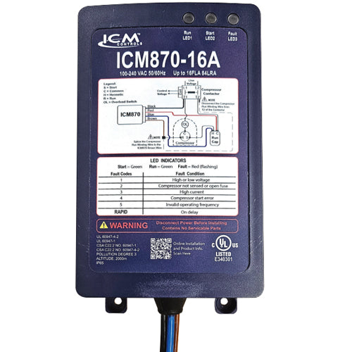 Alltemp 24-ICM870-16A, Motor Starter, Soft Start Control, Input 120/240 VAC, 50/60Hz, Maximum Nomina Current 16A, IP65/Type 4X Enclosure