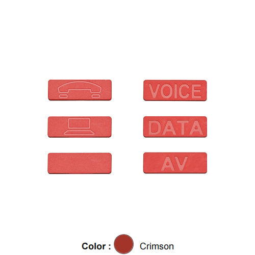 Leviton ICONS-ICC, Interchangeable Icons for ATLAS-X1 Jacks, Pack of 72, Crimson