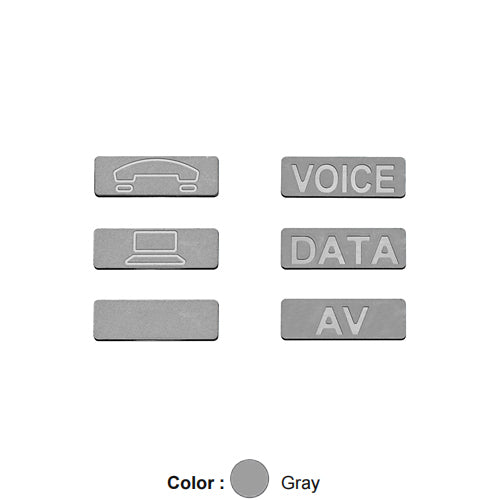 Leviton ICONS-ICG, Interchangeable Icons for ATLAS-X1 Jacks, Pack of 72, Gray