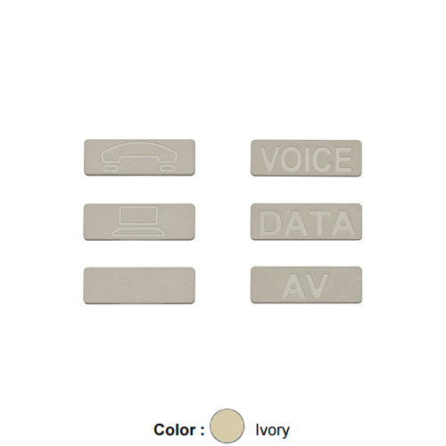 Leviton ICONS-ICI, Interchangeable Icons for ATLAS-X1 Jacks, Pack of 72, Ivory