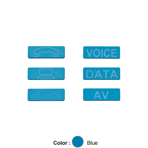 Leviton ICONS-ICL, Interchangeable Icons for ATLAS-X1 Jacks, Pack of 72, Blue