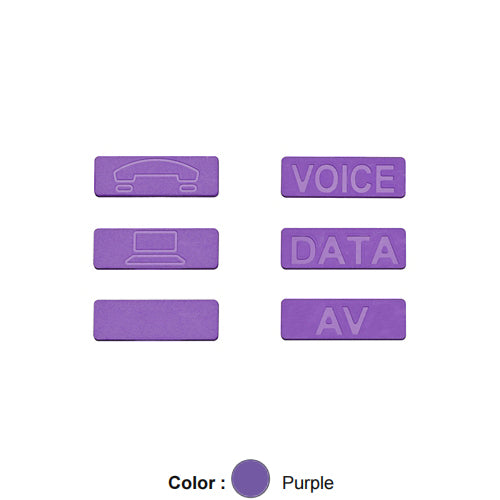 Leviton ICONS-ICP, Interchangeable Icons for ATLAS-X1 Jacks, Pack of 72, Purple