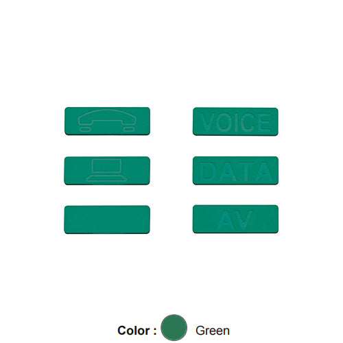 Leviton ICONS-ICV, Interchangeable Icons for ATLAS-X1 Jacks, Pack of 72, Green