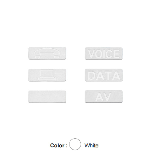 Leviton ICONS-ICW, Interchangeable Icons for ATLAS-X1 Jacks, Pack of 72, White